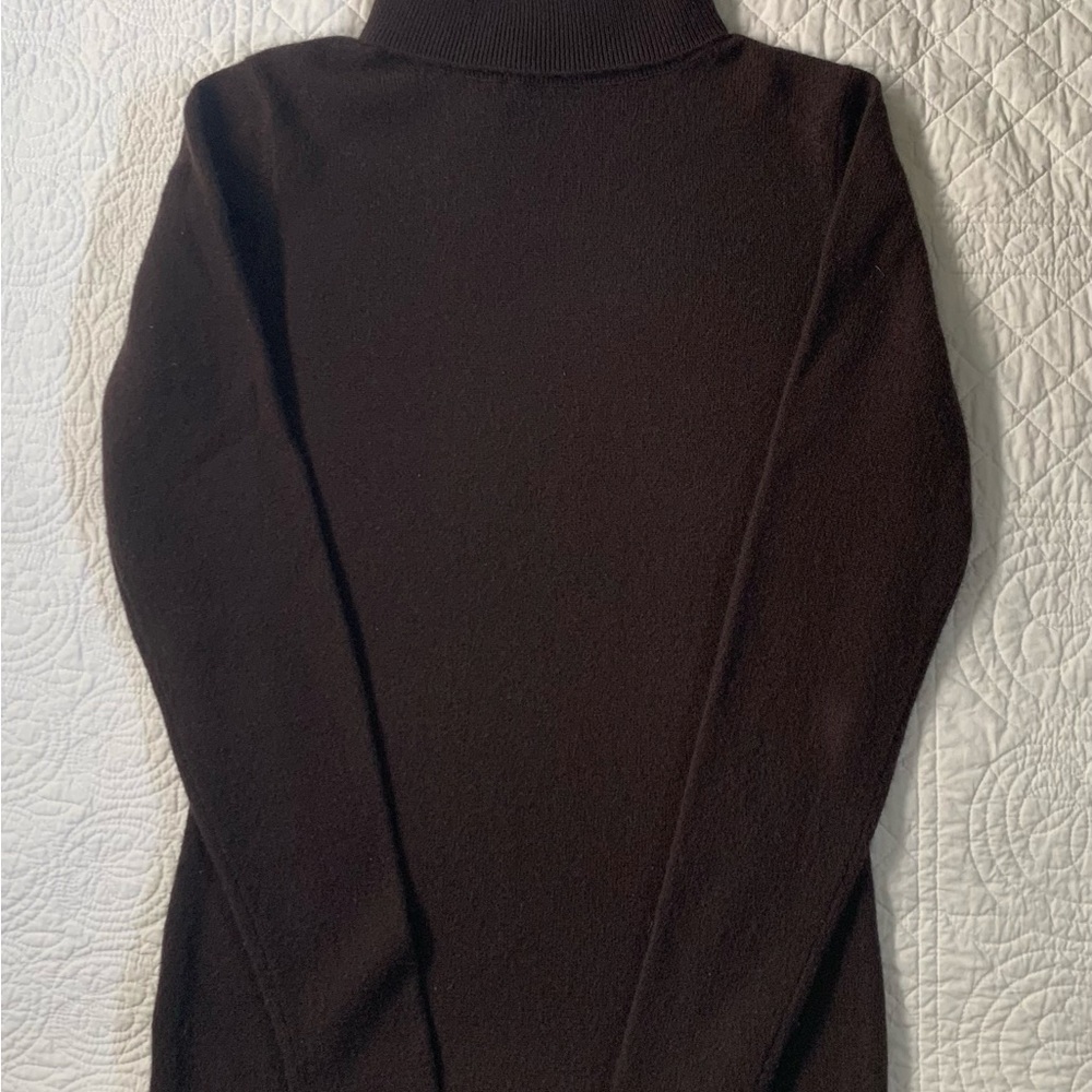 Ann Taylor Brown Cashmere Turtleneck Sweater XXS